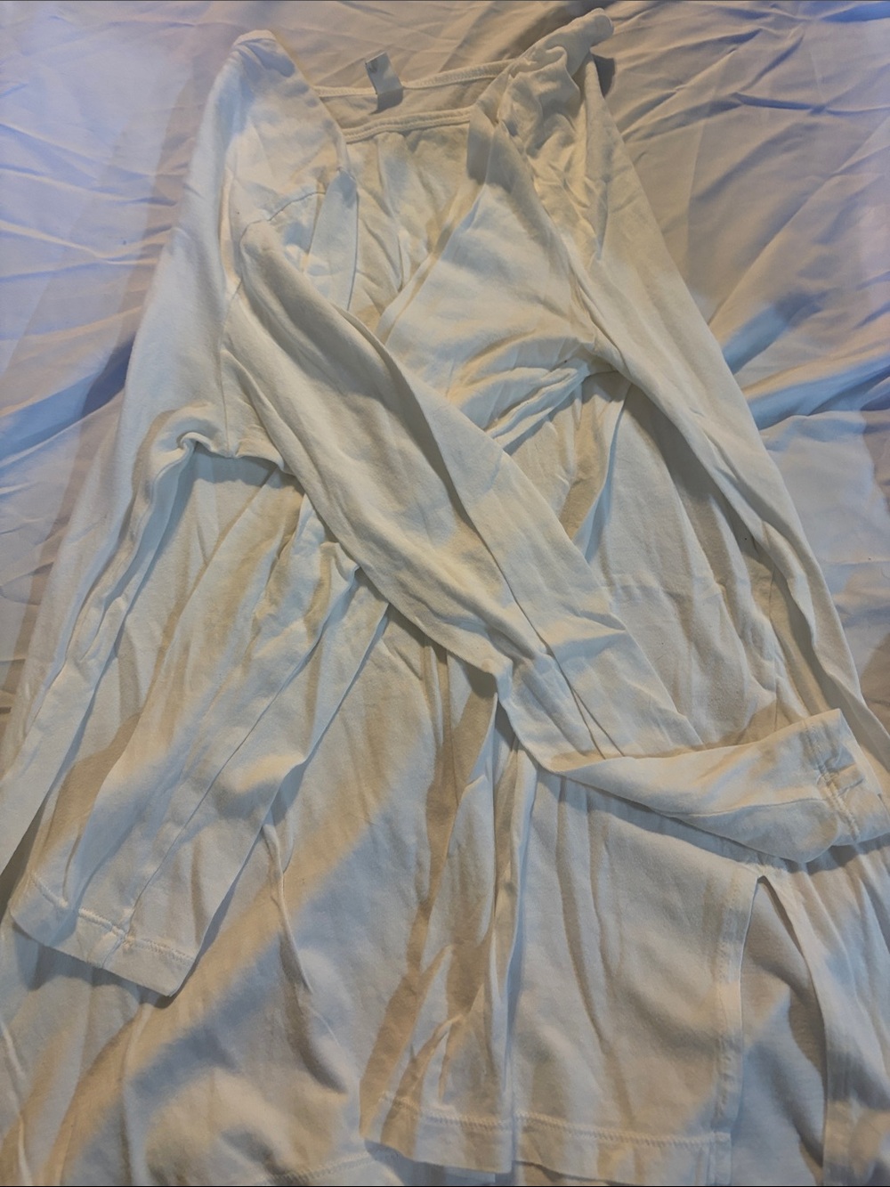 bp White Long-Sleeve Wrap Top
